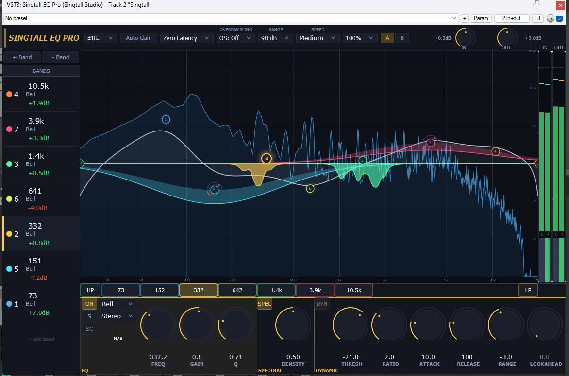 Singtall EQ Pro — 8-band dynamic EQ