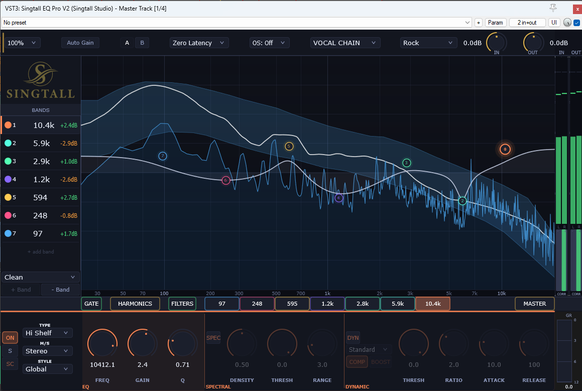 Singtall EQ Pro V2 — in a live Reaper session