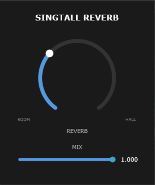 Singtall Reverb — one-knob reverb plugin