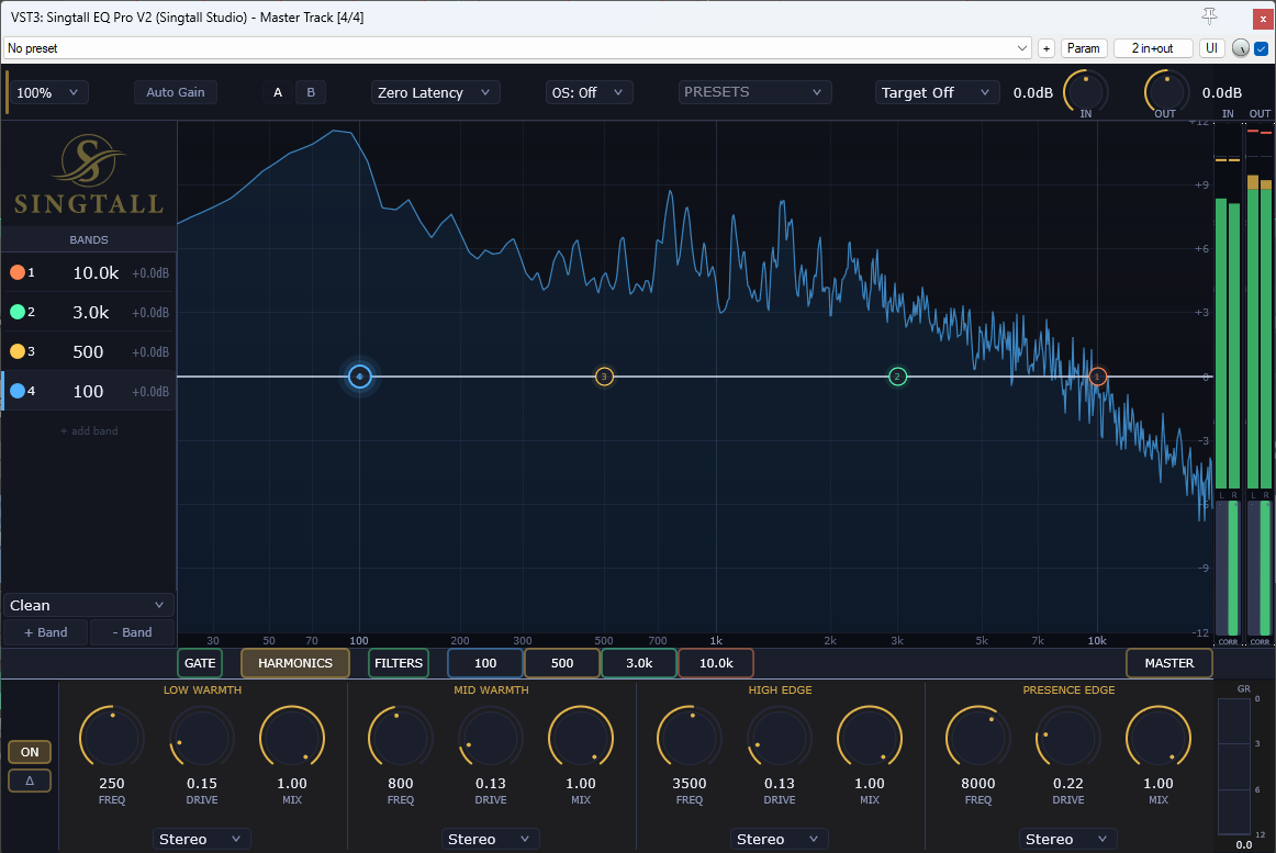 Singtall EQ Pro V2 — Harmonics panel