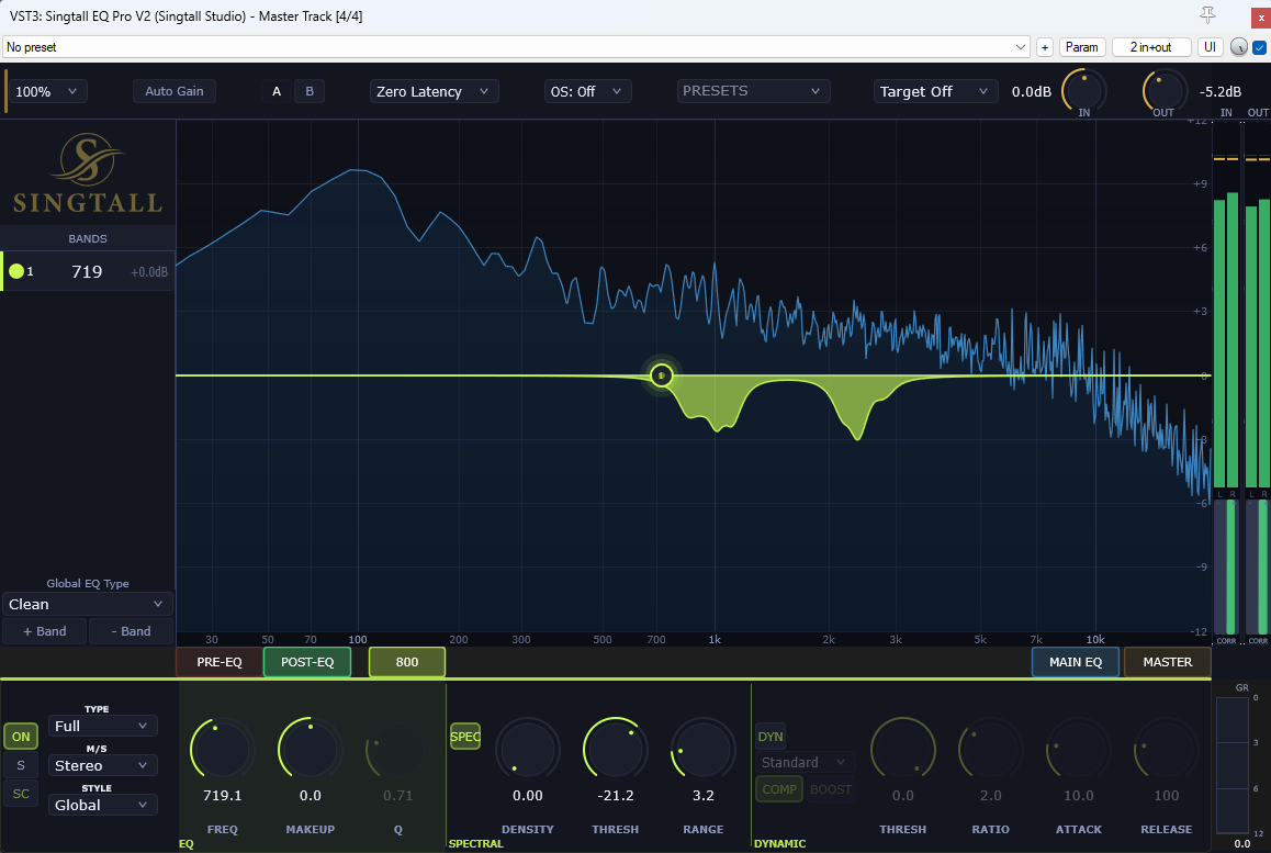 Singtall EQ Pro V2 — Spectral dynamics